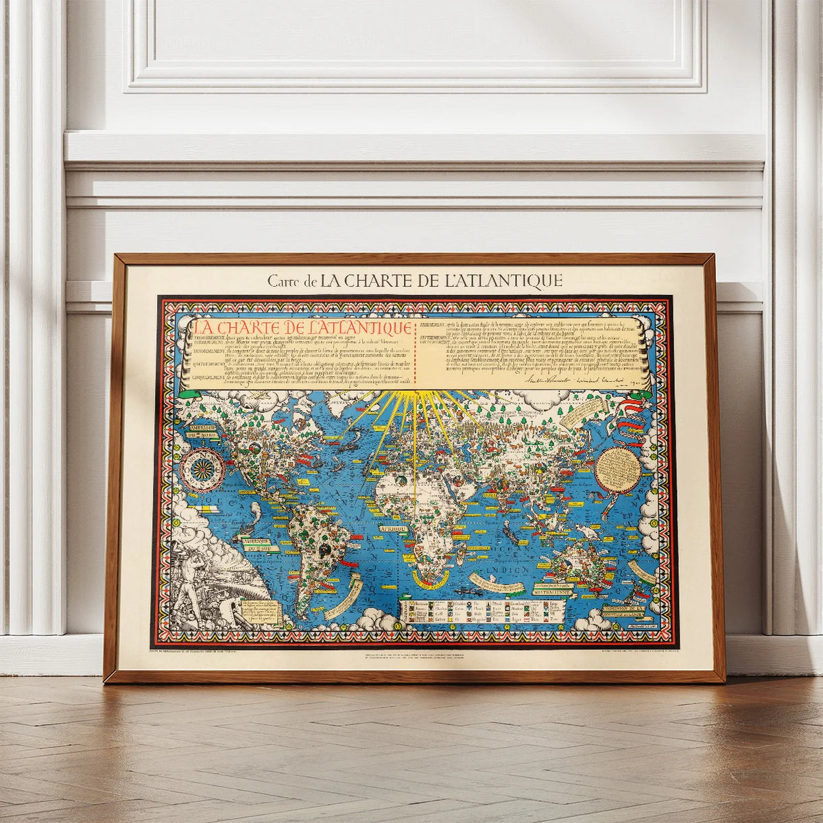 Atlanterhavserklæringen 1943 - Illustreret verdenskort – billede 2