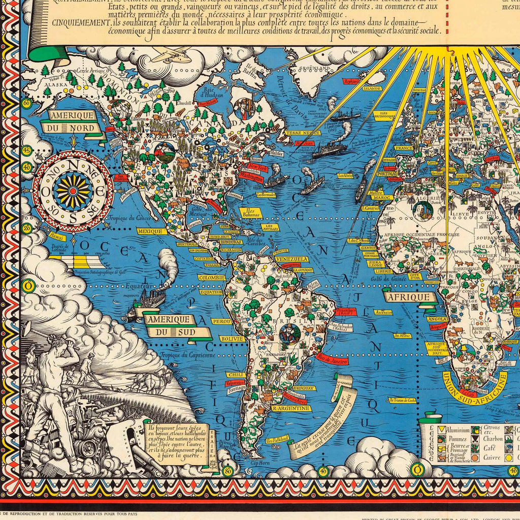 Atlanterhavserklæringen 1943 - Illustreret verdenskort – billede 4