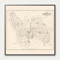 Kort over Herlufsholm Sogn 1860-1880 – billede 1