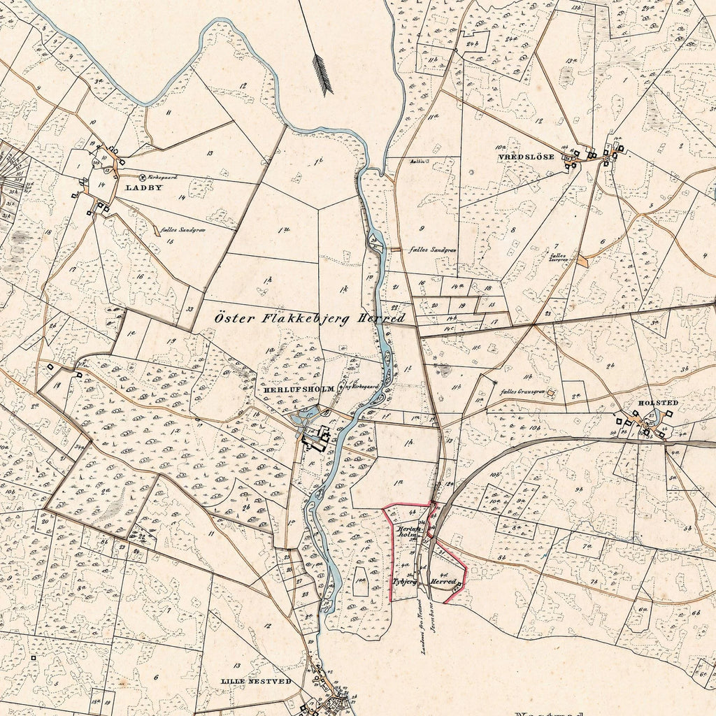 Kort over Herlufsholm Sogn 1860-1880 – billede 4