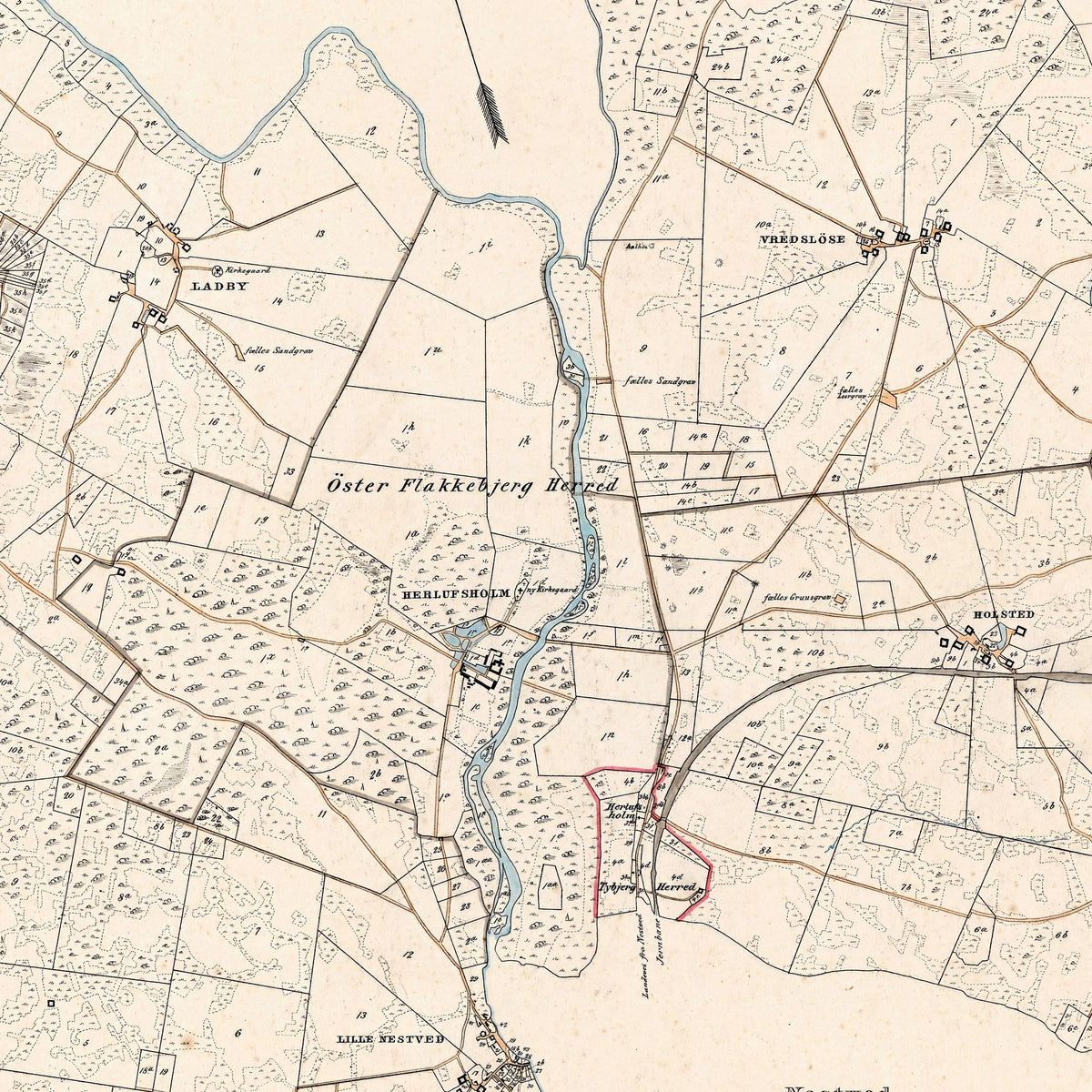 Kort over Herlufsholm Sogn 1860-1880 – billede 4