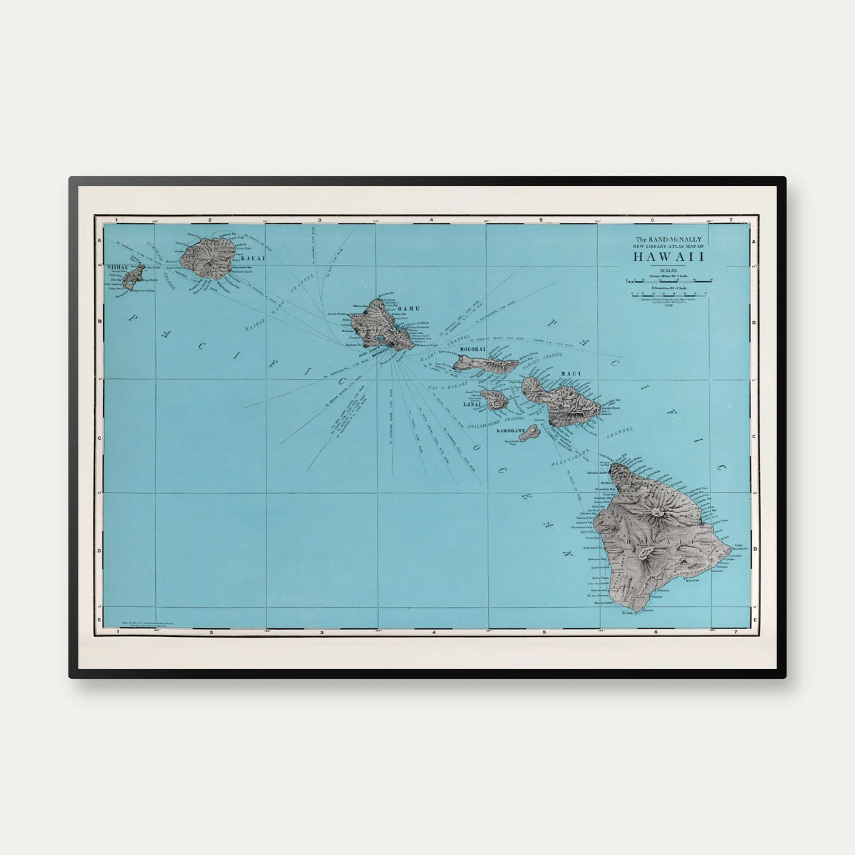 Hawaii 1912 - Atlas map – billede 1
