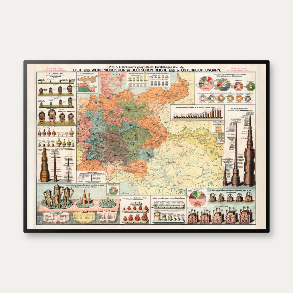 Professor Hickmanns statistiske verdenskort 1897 – billede 1