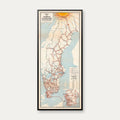 Sveriges Statsbanor 1947 - Anslagstidtabeller - Jernbanekort - 120×54 cm – billede 1