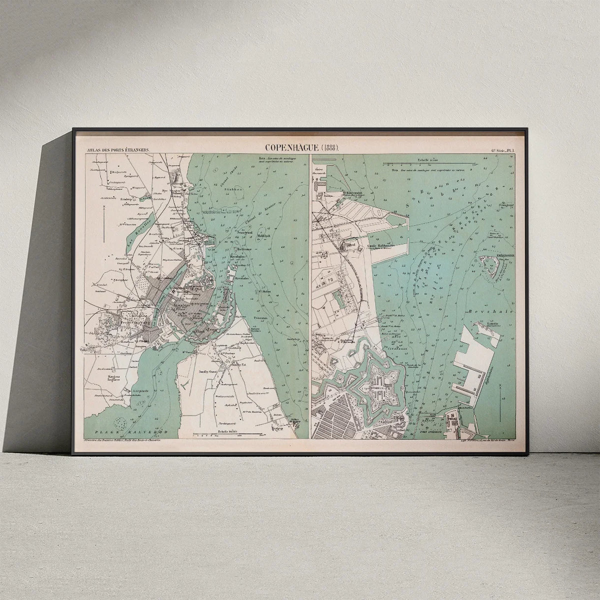 København 1888 - Copenhague - Søkort – billede 3