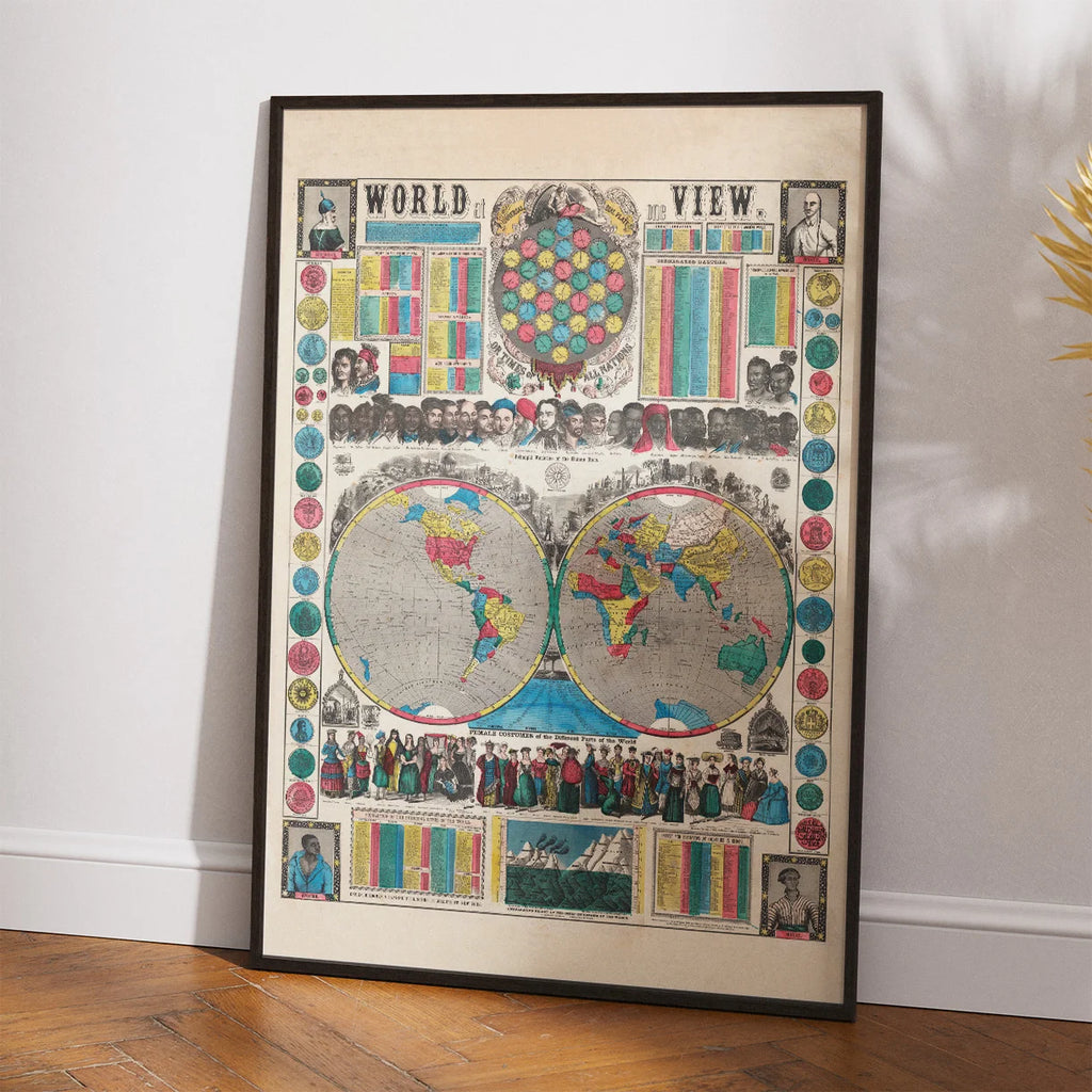 World At One View 1854 - Verdenskort – billede 2
