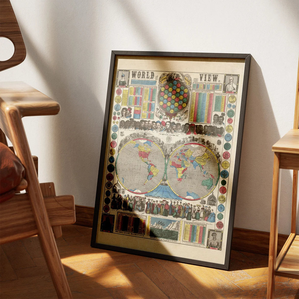 World At One View 1854 - Verdenskort – billede 3