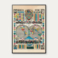 World At One View 1854 - Verdenskort – billede 1