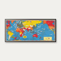 Anden Verdenskrig: Historisk tidslinje og kort 1945 - 100×45 cm – billede 1