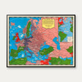 Westinghouse Strategiske Verdenskort 1941 - Krigskort - 85×65 cm – billede 1