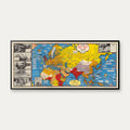 Sejren i Europa: Historisk verdenskort 1945 - Krigskort - 100×45 cm – billede 1