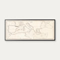 Middelhavet - Carte Reduite De La Mer Mediterranee 1833 - Søkort - 120×50 cm – billede 1