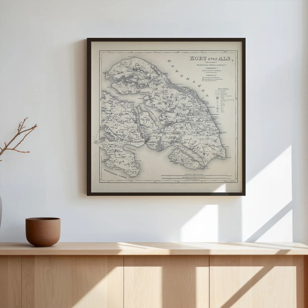 Kort over Als 1851 - Plakat – billede 3