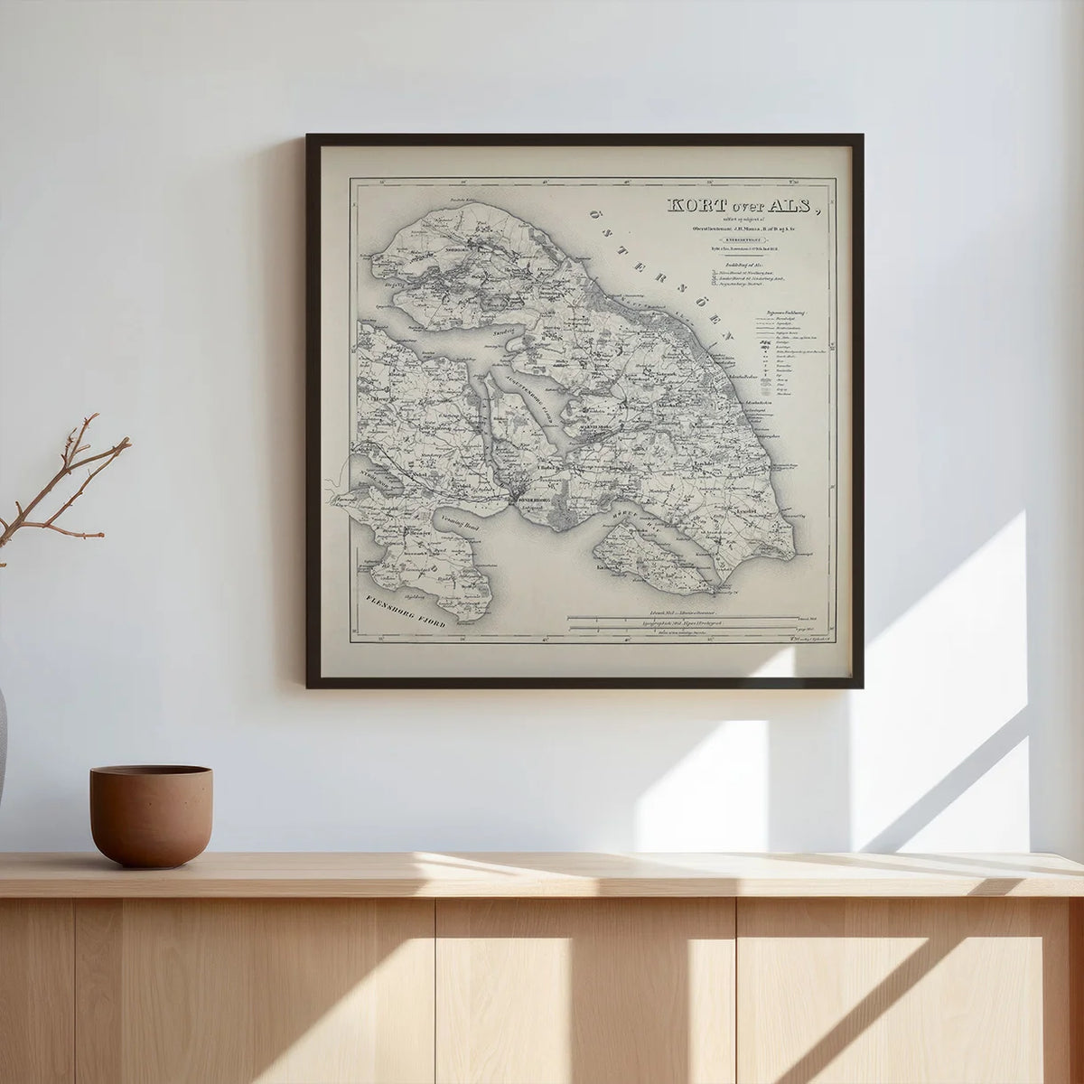 Kort over Als 1851 - Plakat – billede 3