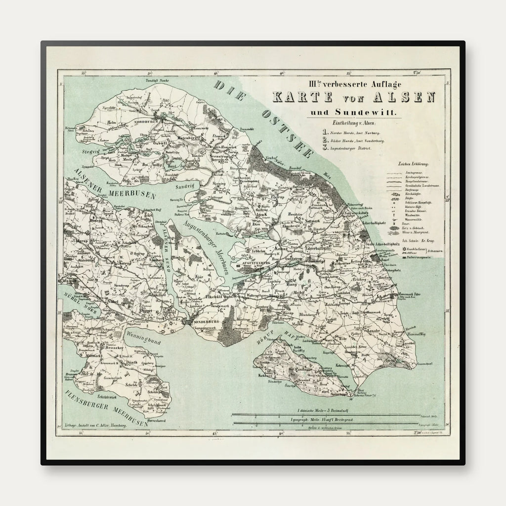 Als & Sundeved 1864 - Tysk kort – billede 1