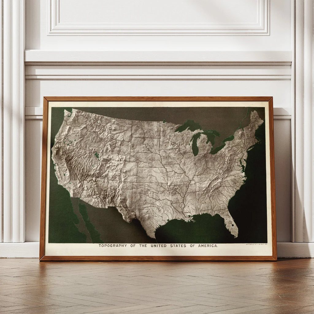 USA's Topografi 1893 - Landkort – billede 2