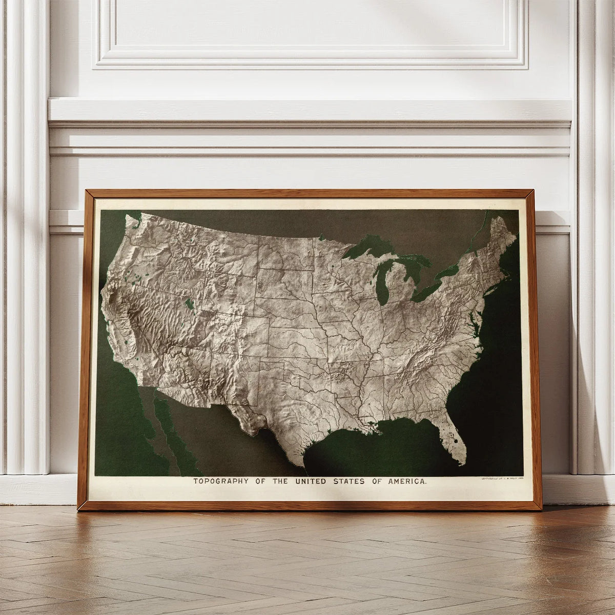USA's Topografi 1893 - Landkort – billede 2