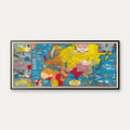 Verdens Erobringer - Daterede Begivenheder 1945 - Krigskort - 120×54 cm – billede 1