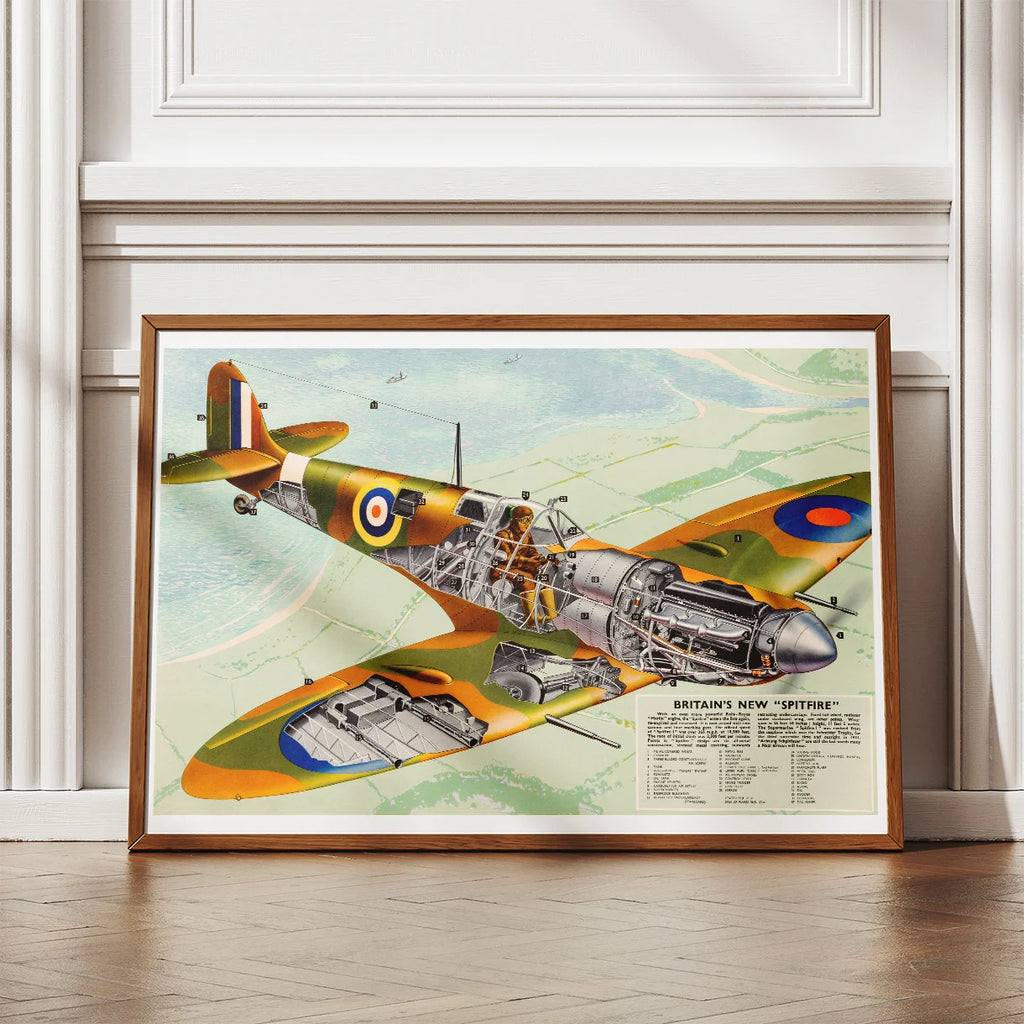 Britain's New Spitfire 1942 - Propagandaplakat – billede 2