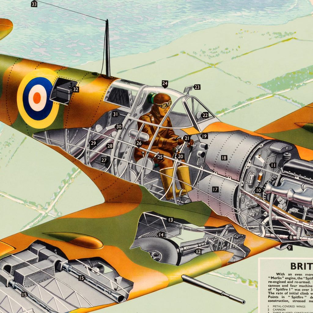 Britain's New Spitfire 1942 - Propagandaplakat – billede 4
