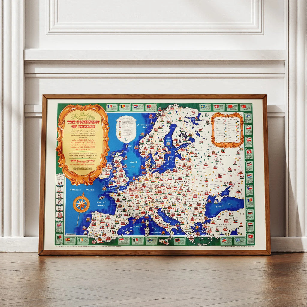 Europa 1946 - Landkort – billede 2