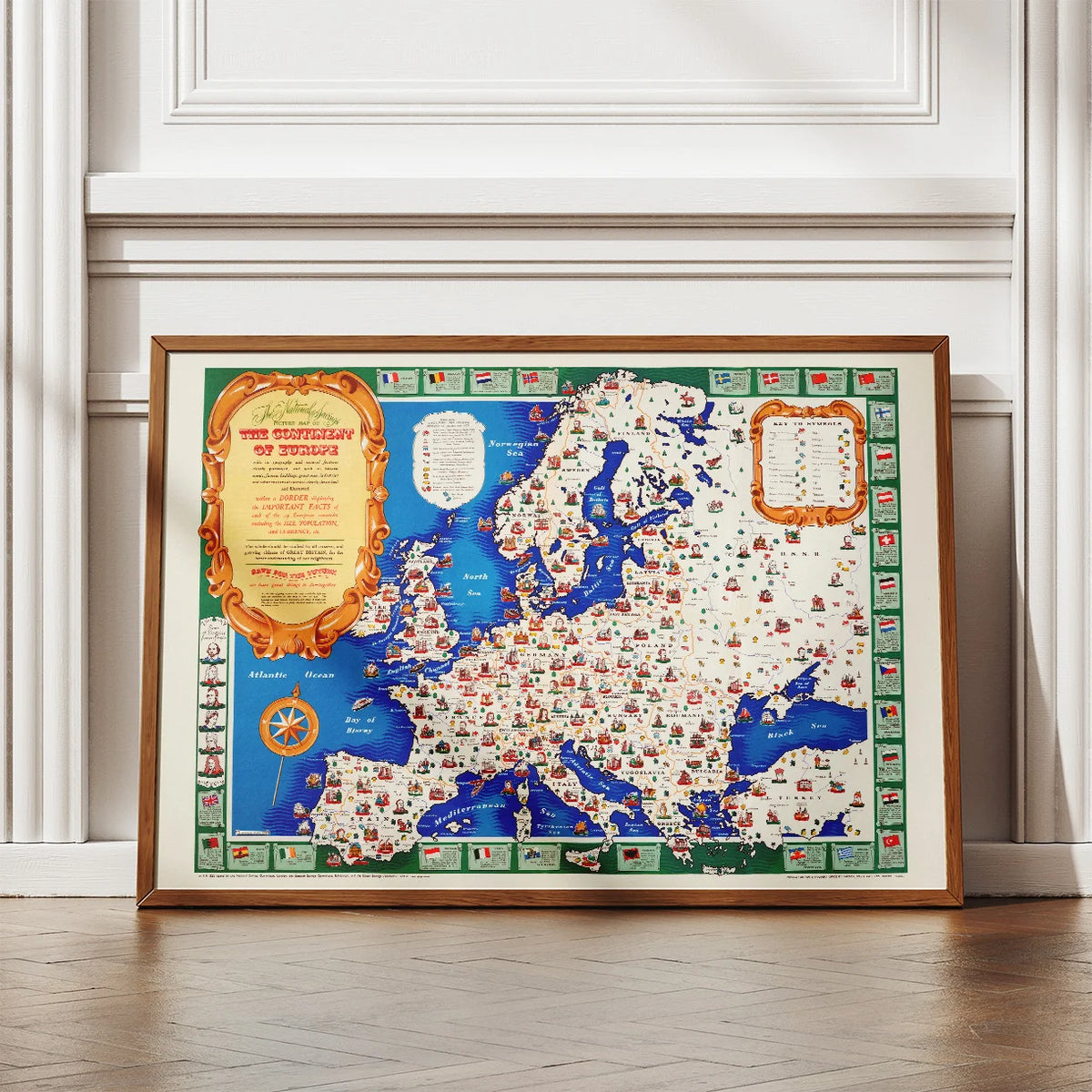 Europa 1946 - Landkort – billede 2