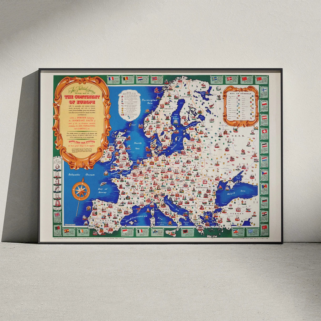 Europa 1946 - Landkort – billede 3