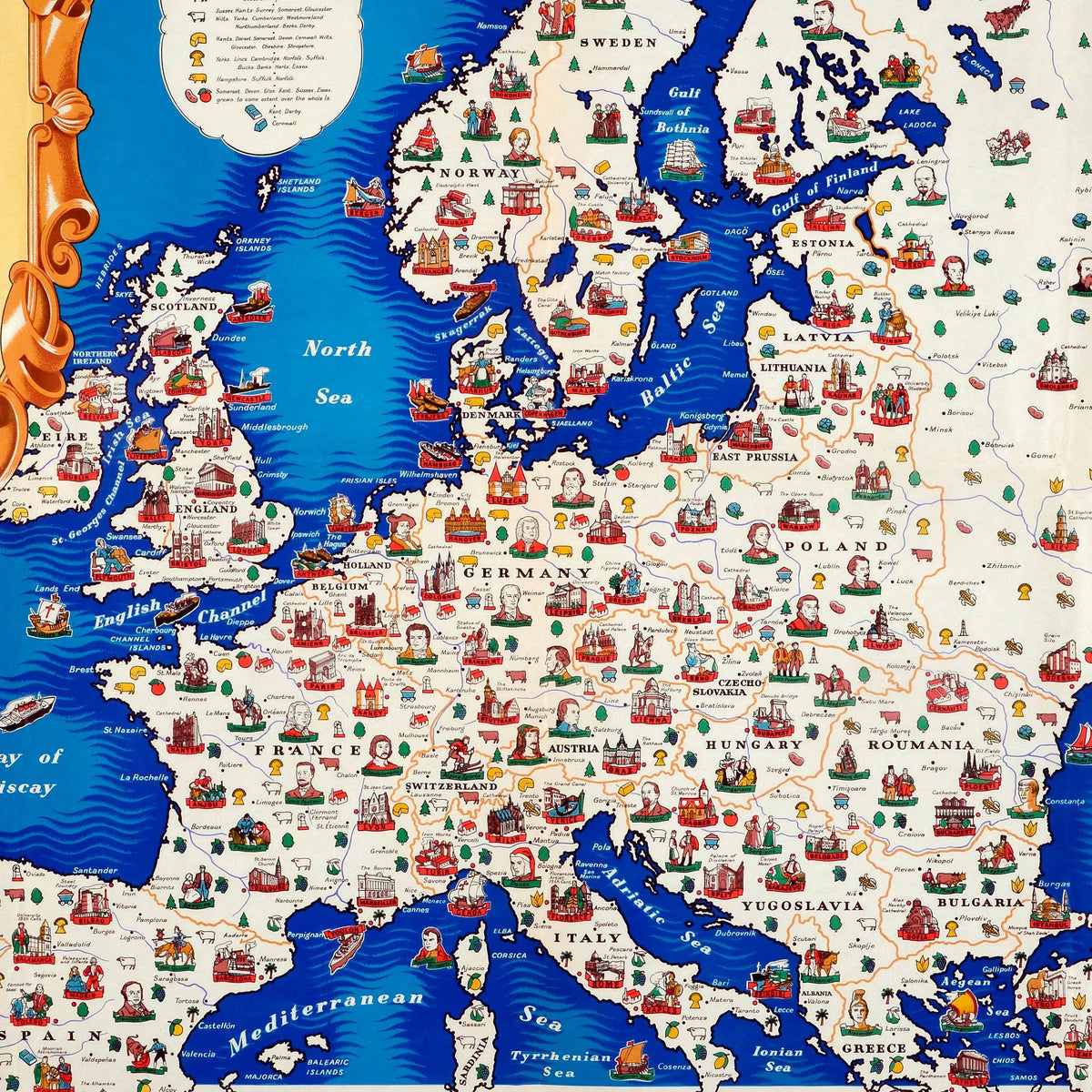Europa 1946 - Landkort – billede 4