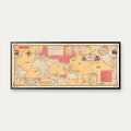 Verdens Frihed 1950 - Illustreret verdenskort - 130×56 cm – billede 1