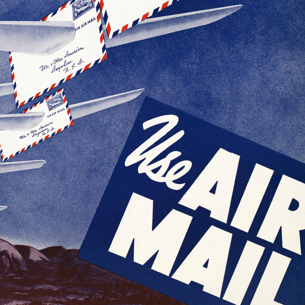 Airmail: Give Wings to Your Letters 1949 - Reklameplakat - 80×100 cm – billede 4