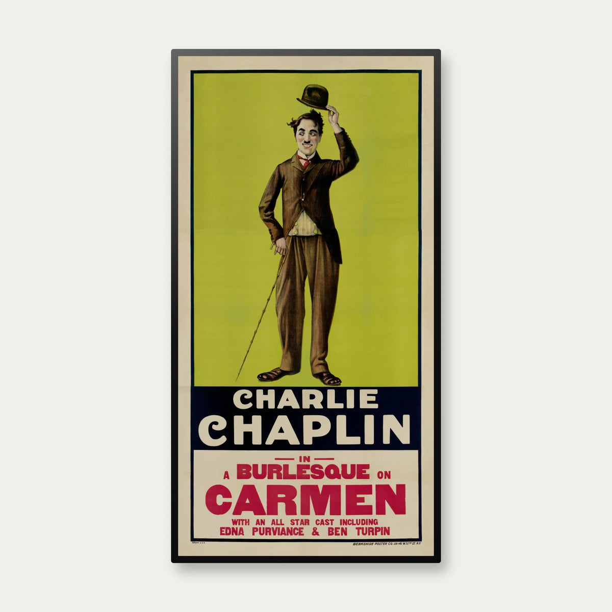 Charlie Chaplin - Berkshire Poster Company 1920 - Filmplakat - 42×80 cm – billede 1