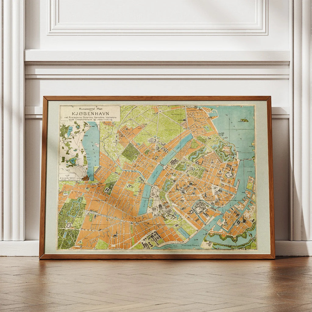 Monumentalplan over København med Forstæder 1891 - Bykort – billede 2