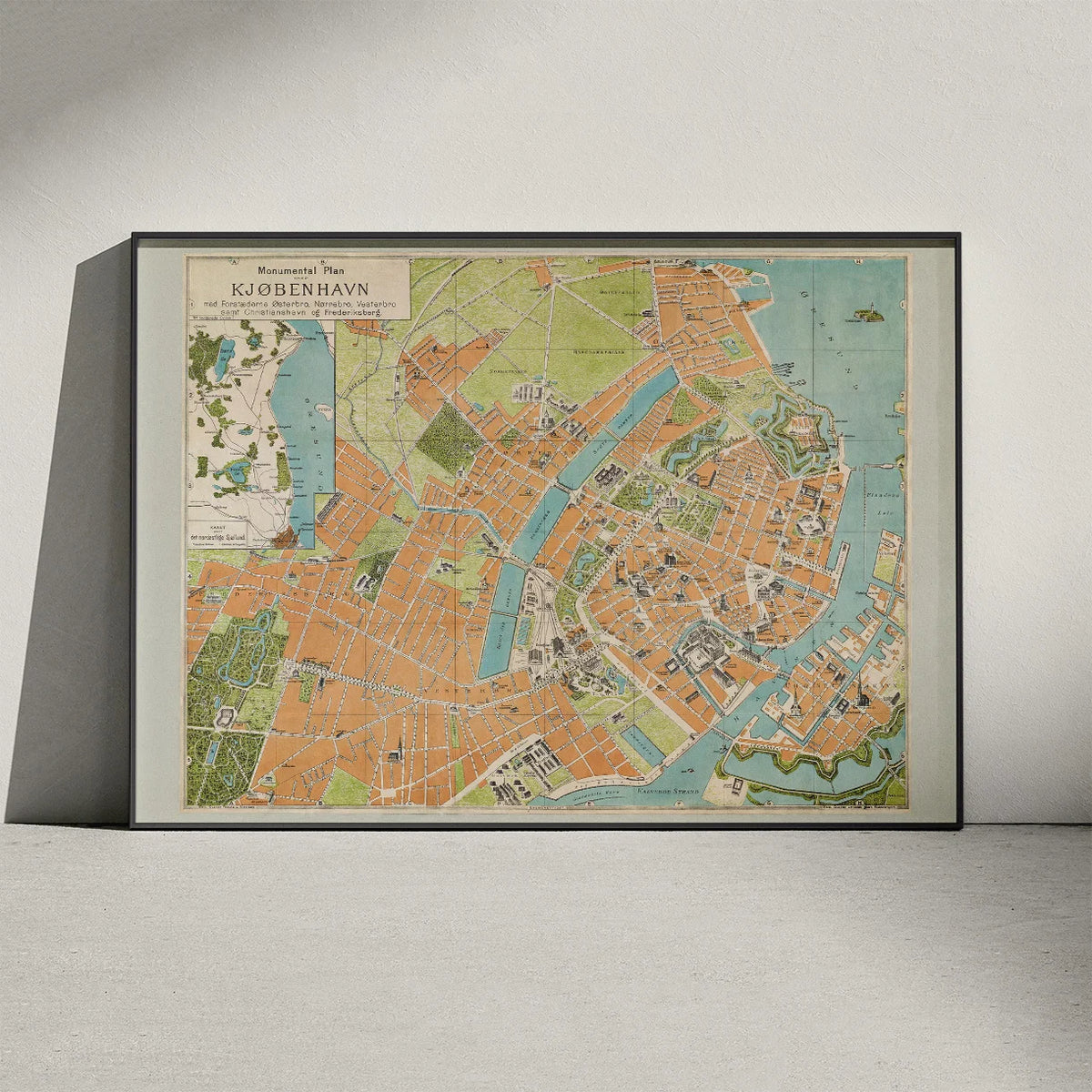 Monumentalplan over København med Forstæder 1891 - Bykort – billede 3