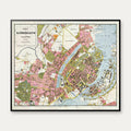 Kort over København og Nærmeste Omegn 1888 - Bykort - 60×50 cm – billede 1