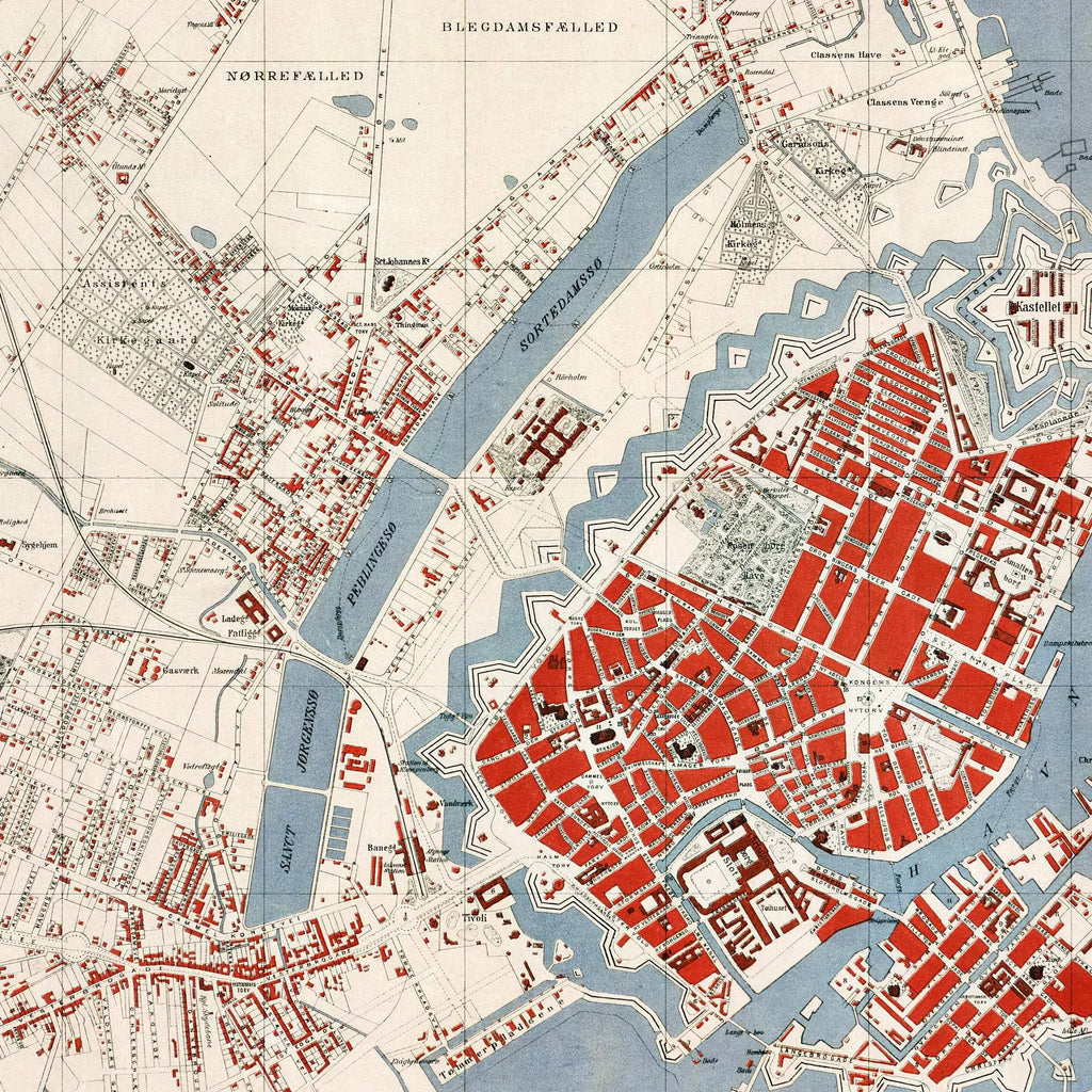 København 1871 - Historisk bykort - 60×50 cm – billede 4