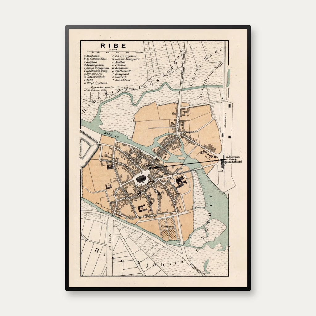 Ribe 1880 - Bykort – billede 1