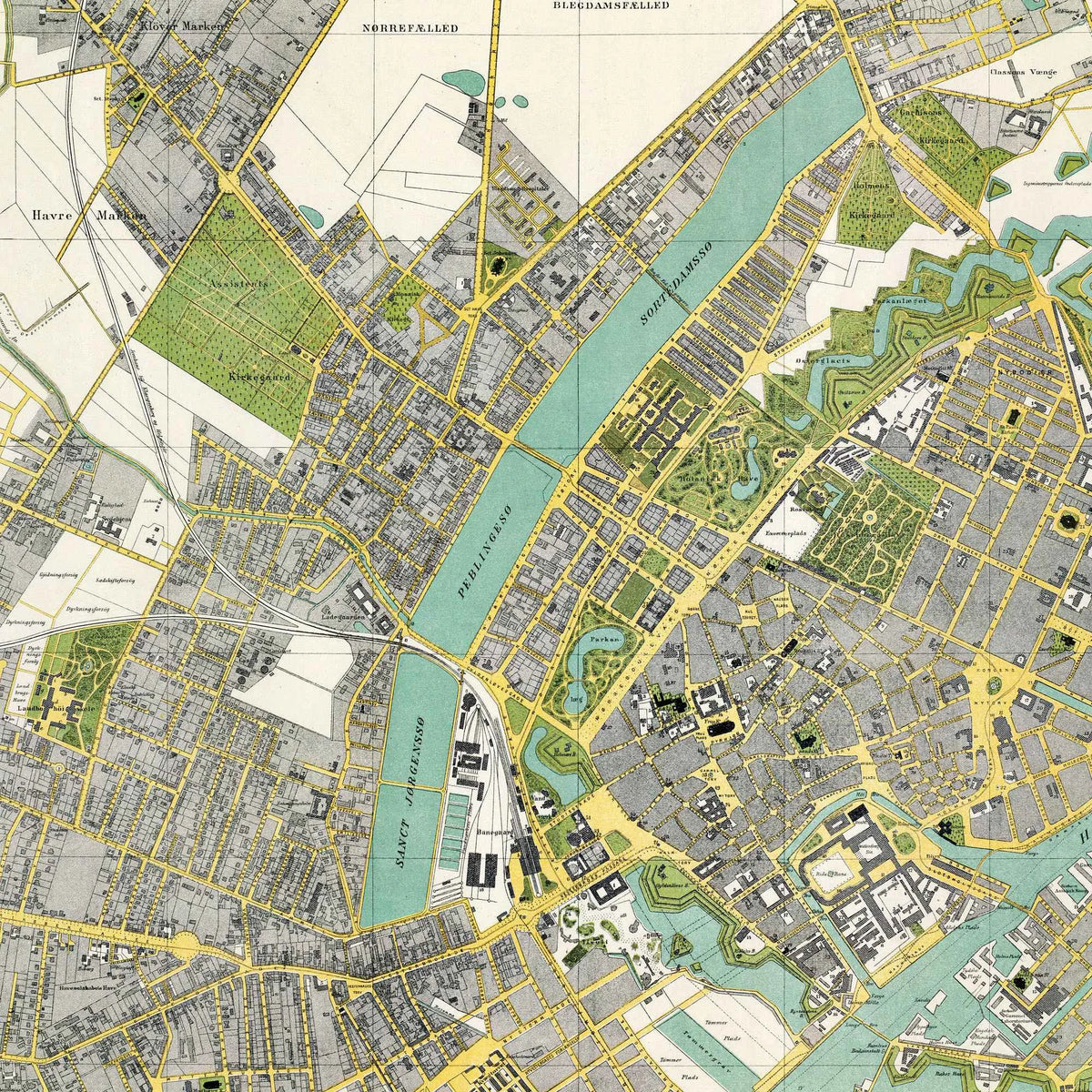 København med Nærmeste Omegn 1883 - Bykort – billede 4