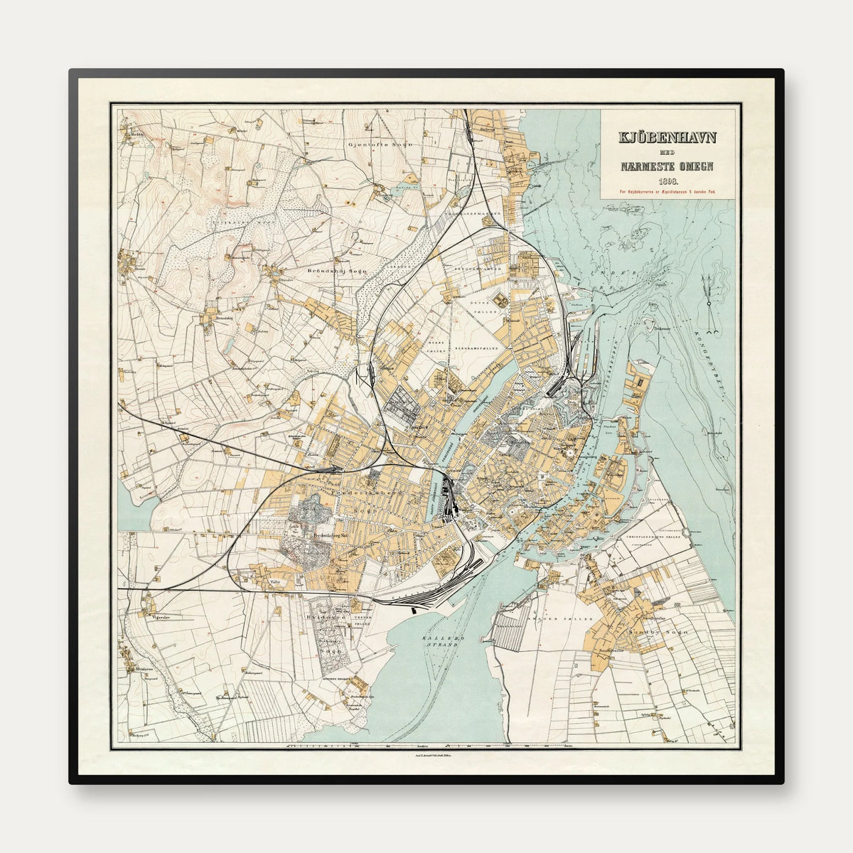 København med Nærmeste Omegn 1897 - Bykort – billede 1