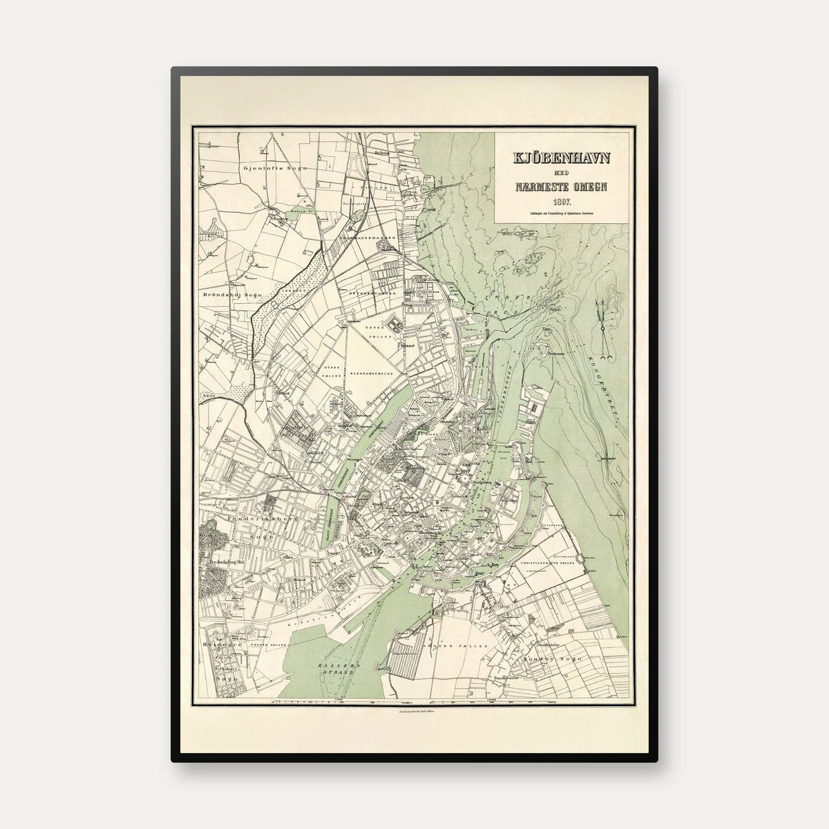 København med Nærmeste Omegn 1897 - Bykort – billede 1