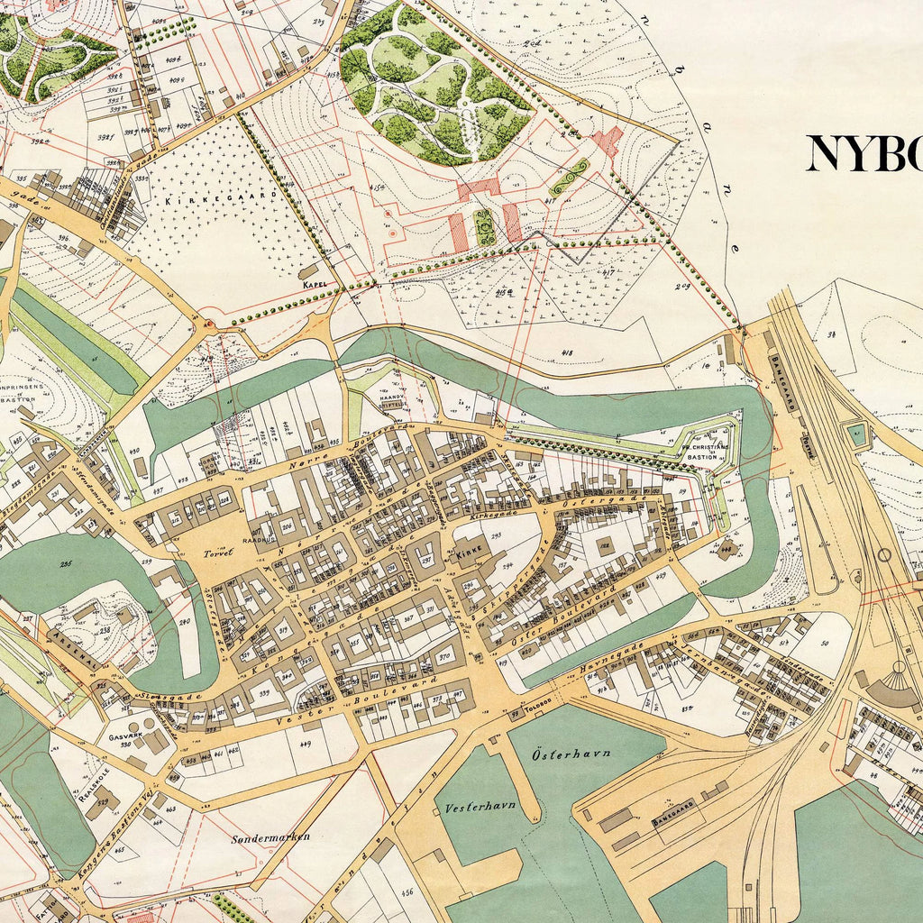 Nyborg Købstad 1891 - Historisk bykort – billede 4