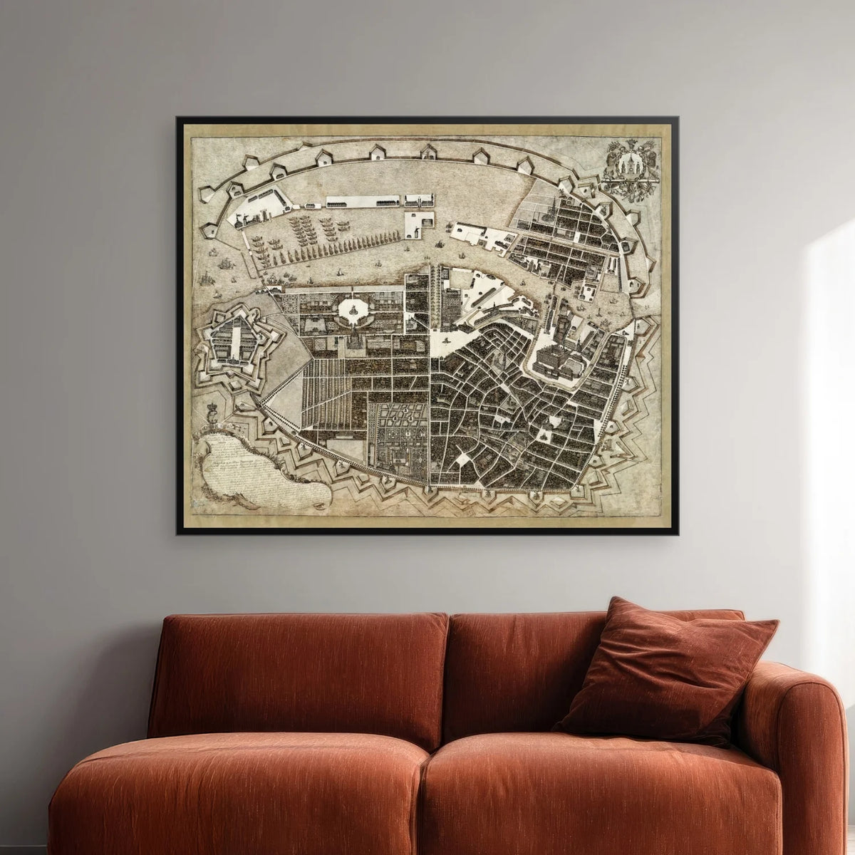 København - Hafnia 1768 - Historisk bykort - 60×50 cm – billede 2