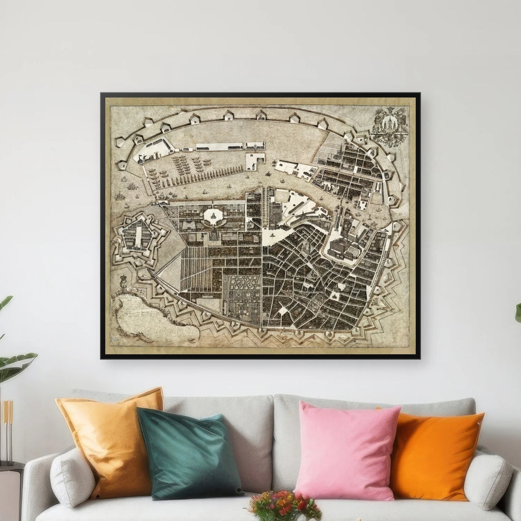 København - Hafnia 1768 - Historisk bykort - 60×50 cm – billede 3