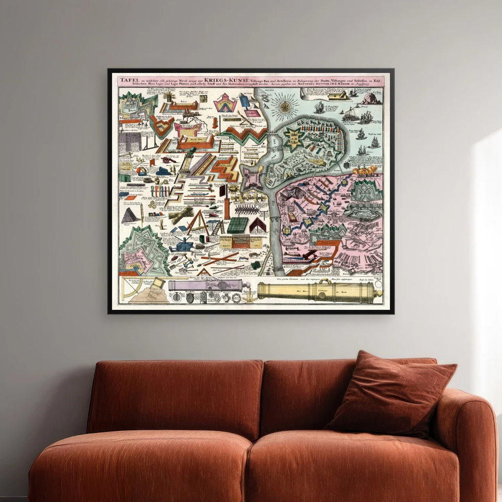 Historiske Værktøjer og Redskaber 1700-1750 - Kobberstik - 60×70 cm – billede 2