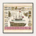 Historiske Skibe og Søfart 1715-1724 - Kobberstik – billede 1