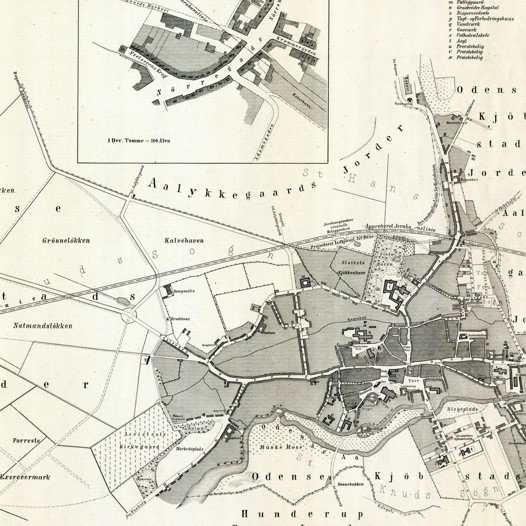Odense Købstad 1862 - Bykort – billede 4