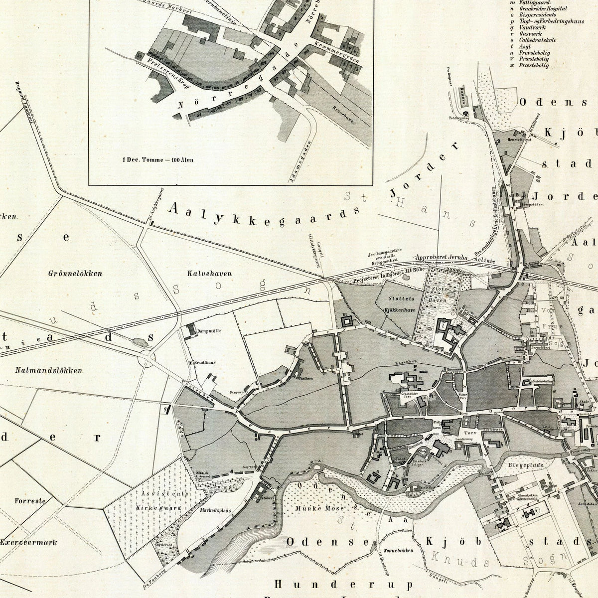 Odense Købstad 1862 - Bykort – billede 4
