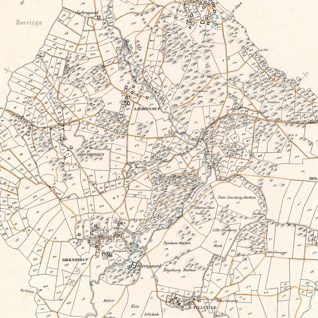 Kort over Brænderup Sogn 1862-1870 - Matrikelkort – billede 4