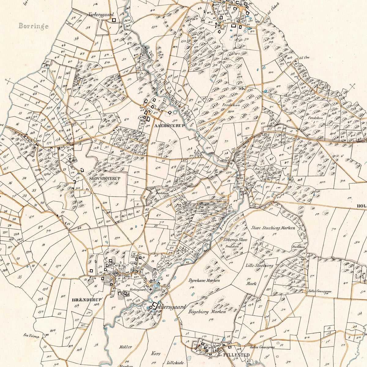 Kort over Brænderup Sogn 1862-1870 - Matrikelkort – billede 4