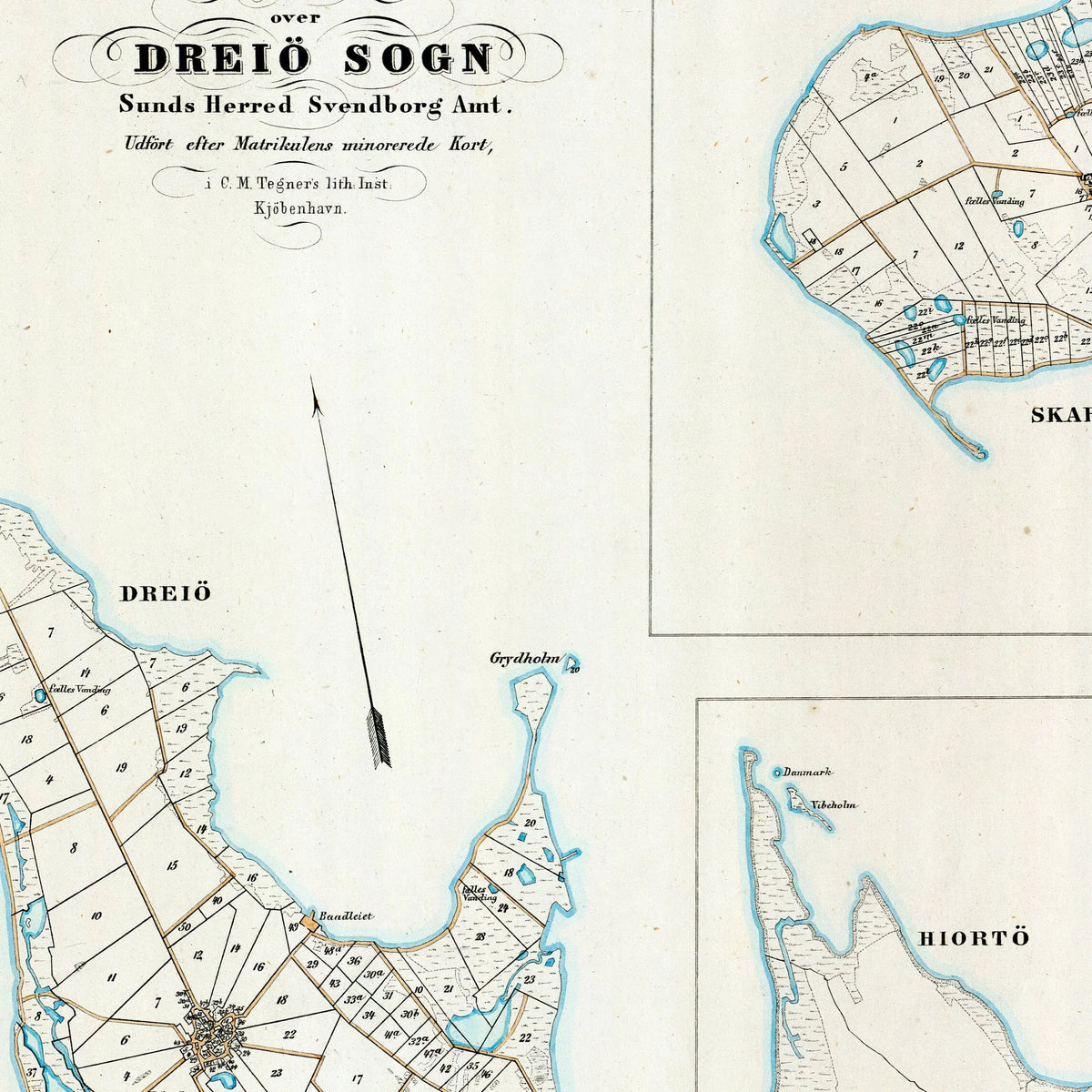 Kort over Drejø Sogn 1866 - Historisk sognekort – billede 4