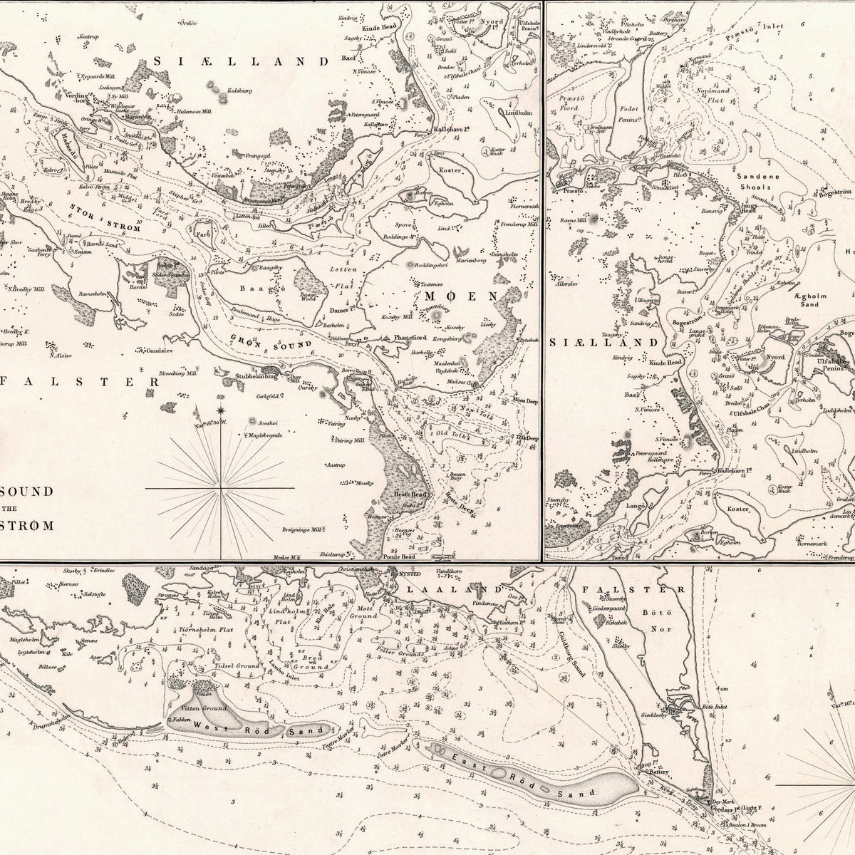Indre Danske Farvande 1852 - Søkort – billede 4
